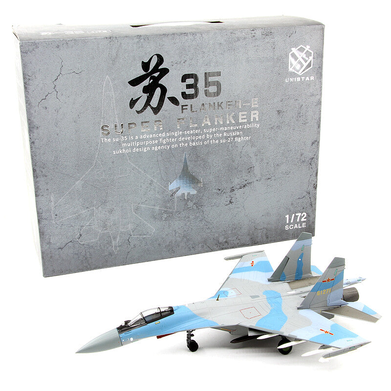 1:72 UNISTAR CHINA AIR FORCE SU-35 FLANKER Fighter Diecast Military Plane Model