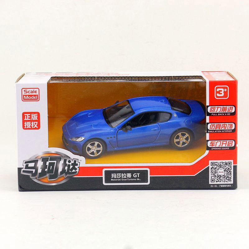 1:36 Maserati GranTurismo MC Model Car Diecast Toy Cars Door Open Kids Gift Blue