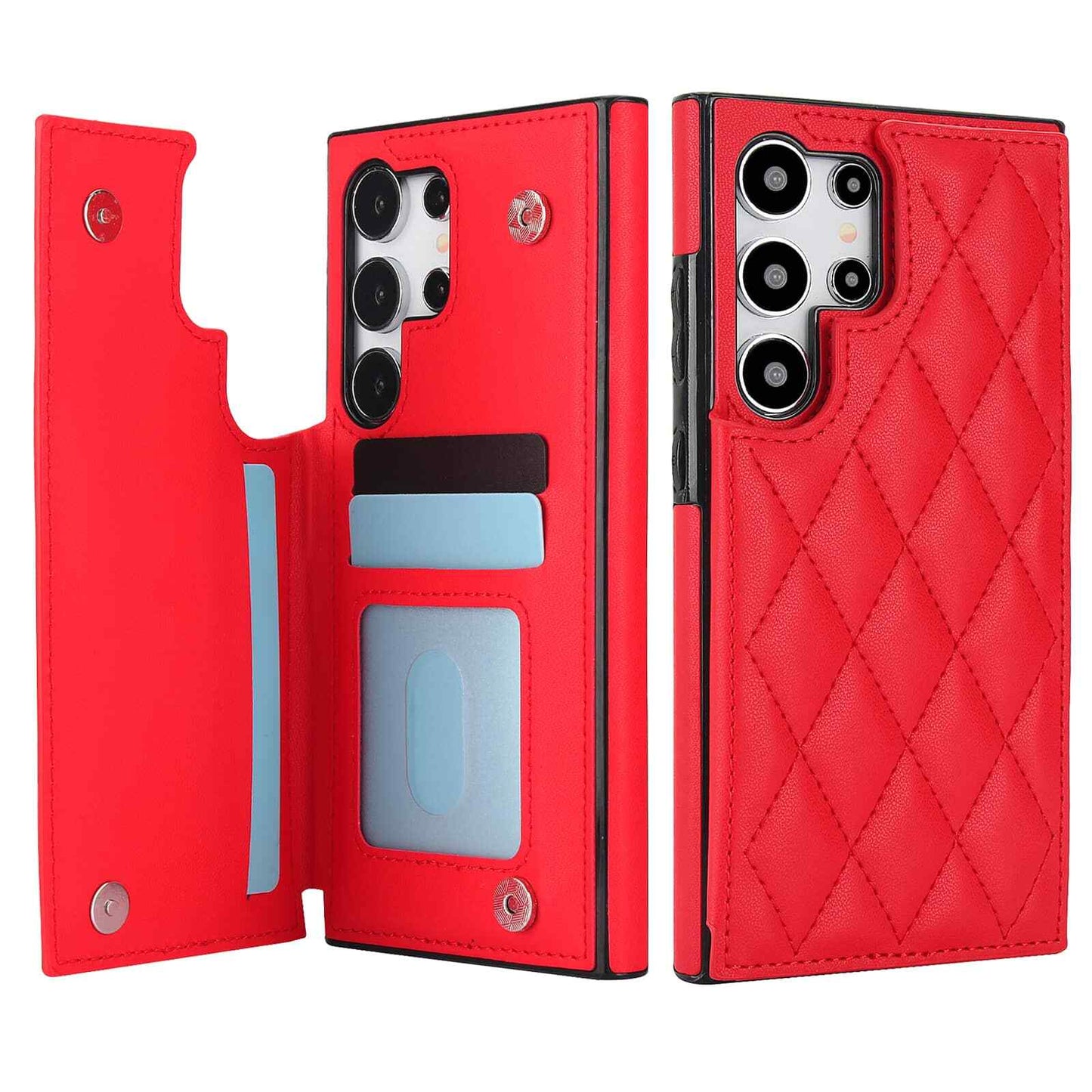 For Samsung Galaxy S25 S24 S23 S22 S21 S20 Ultra Case, Flip Folio Leather Wallet
