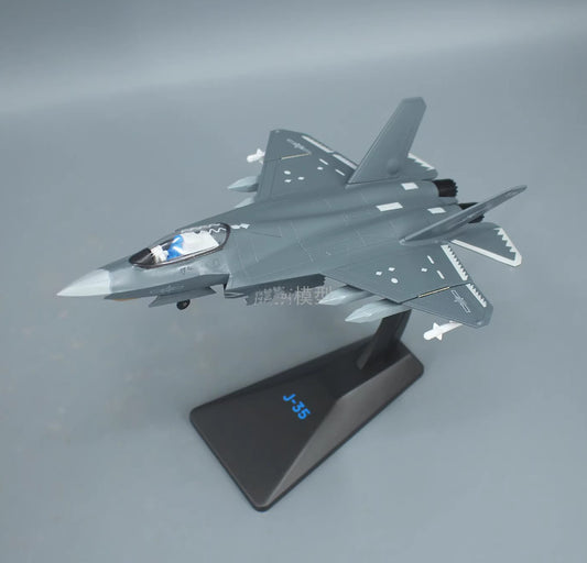 1:72 24CM J-35 STEATH CARRIER BASED Fighter Plane Diecast Aircraft Model