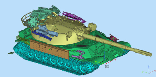 3D Printed S-a 705 Project A 3D style "Polar Bear" Tank Model Kit