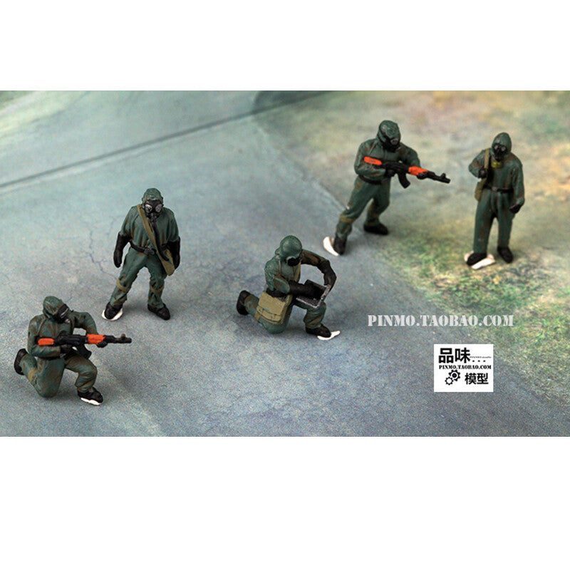 1/72 5Pcs Russian biochemical soldier model #B