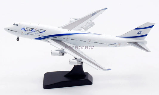 JC WINGS Israel Airlines for Boeing B747-400 4X-ELA Flaps down 1:400 plane Model
