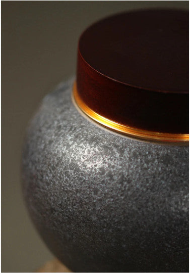 Ceramic Tea Caddy Crane Black Tea Canisters For Storage Tea Tea Box Storage Jars