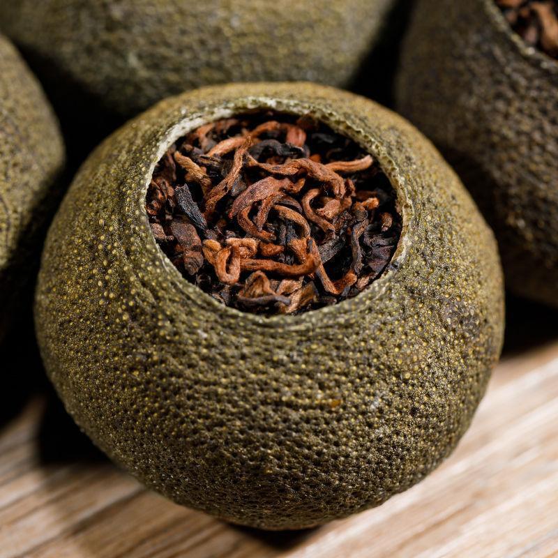 100g Guwen Xinhui Mandarin Yunnan Puer Ripe Tea Orange Shu Puer Tea