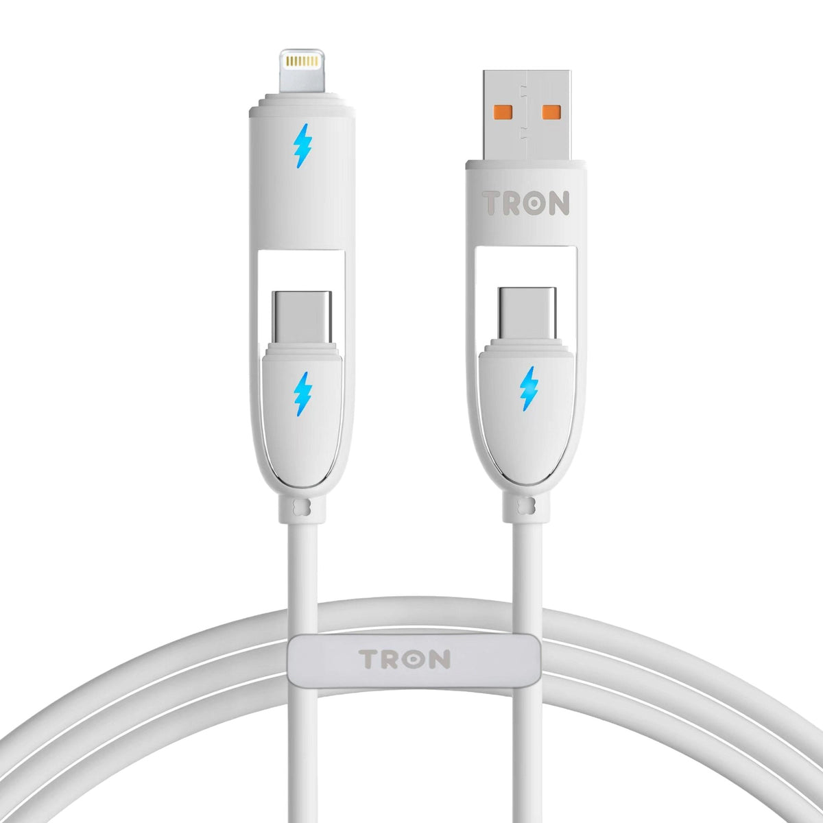 TRON 4 IN 1 USB A-C-L Charger Cable 66W | 5FT