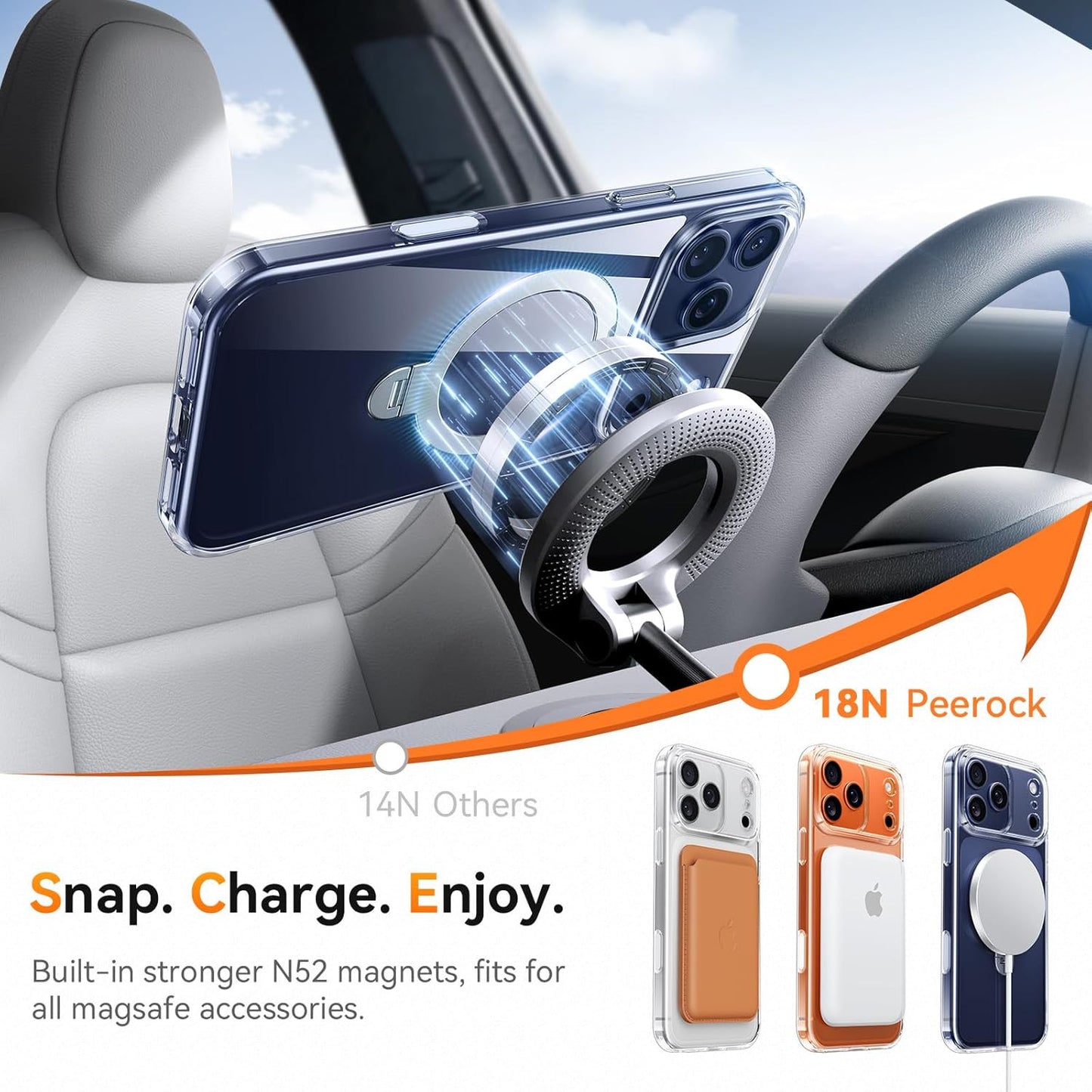 For Iphone 17 Pro Case: with 360° Spin Magnetic Stand, Camera Control Button, Fi