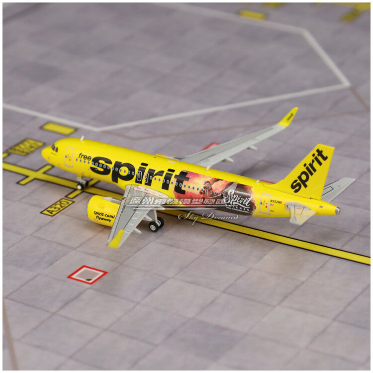 1:400 JC Wings Spirit Airlines Plane Airbus A320neo Diecast Aircraft Model
