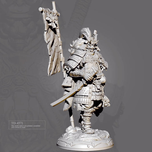 1/24 resin figure model kit Mythical Circumstances-Cat Bear Warrior Unassembled