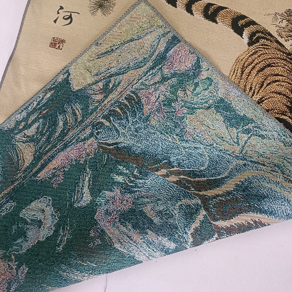 Exquisite Chinese Old Silk Embroidery painting "Downhill Tiger“