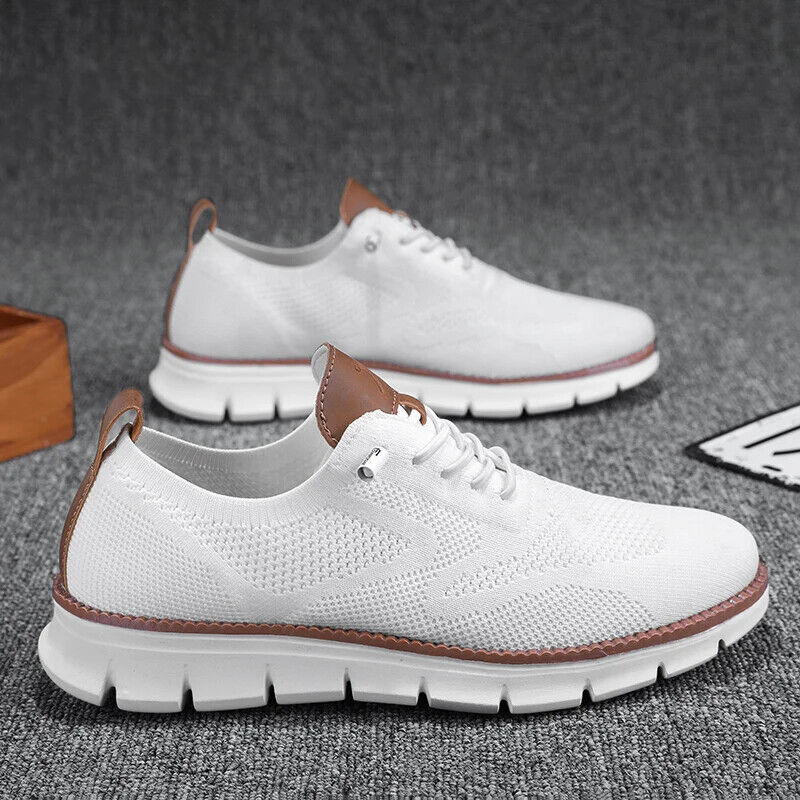Men Casual Mesh Shoes Loafers Summer Breathable Light Weight Big Foot