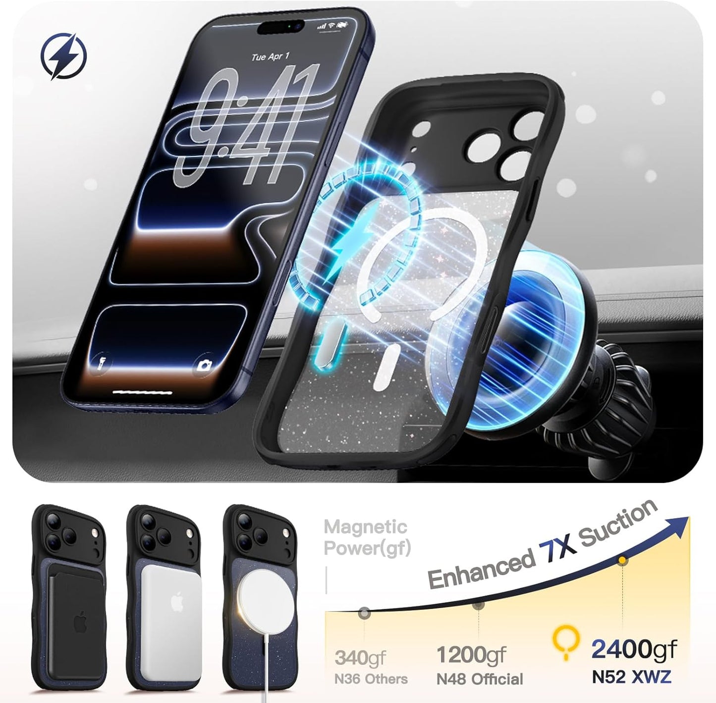 For Iphone 17 Pro Max Case for Women Girls,【Compatible with Magsafe】,【Camera Con