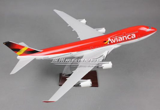 47CM 1:150 Avicanca BOEING 747-400 Passenger Airplane Resin Plane Aircraft Model
