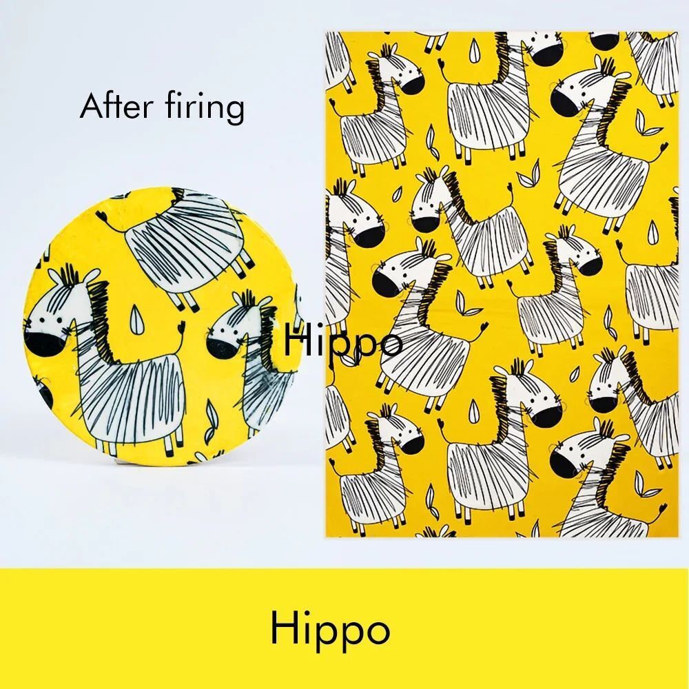 Pottery Clay Underglaze Paper Cartoon Decals DIY Ceramics Color Transfer 49x34cm