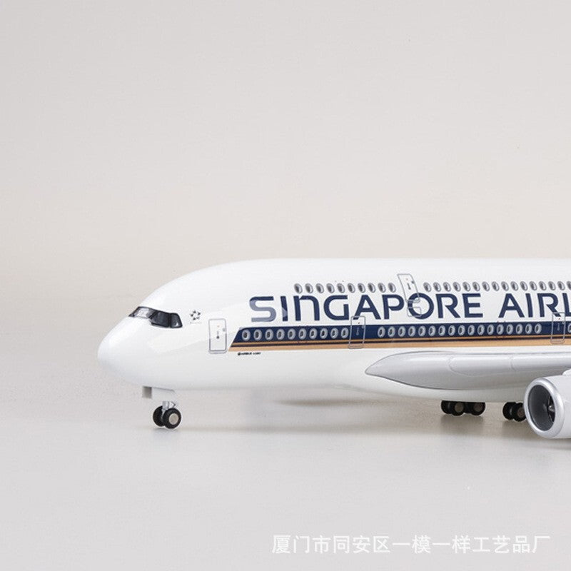 45CM 1:160 Singapore Model Airlines Airbus A380 Resin Airplane Display Model Toy