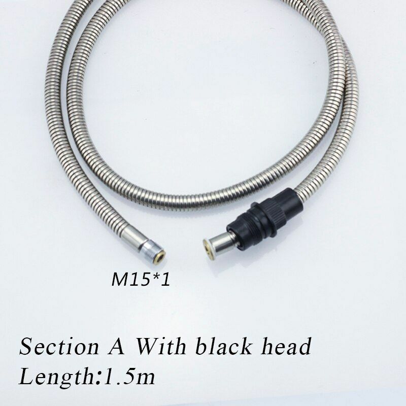 Stainless Steel Chrome Surface Pull Out Shower Pipes Kitchen Drain Faucets Hose