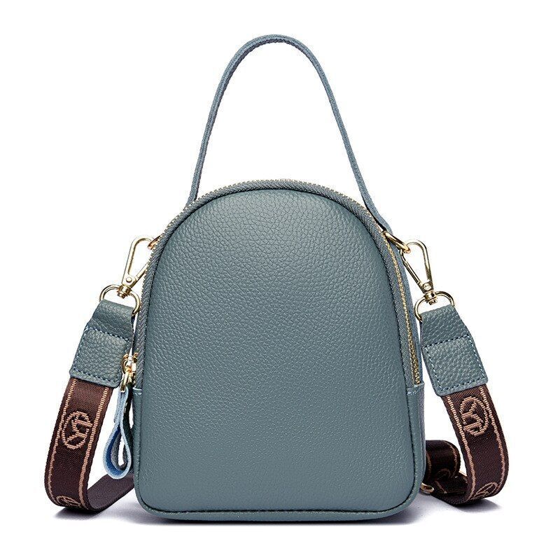 Messenger Purse Handbags Genuine Leather Vintage Casual Shoulder Bag 15*18*6.5CM