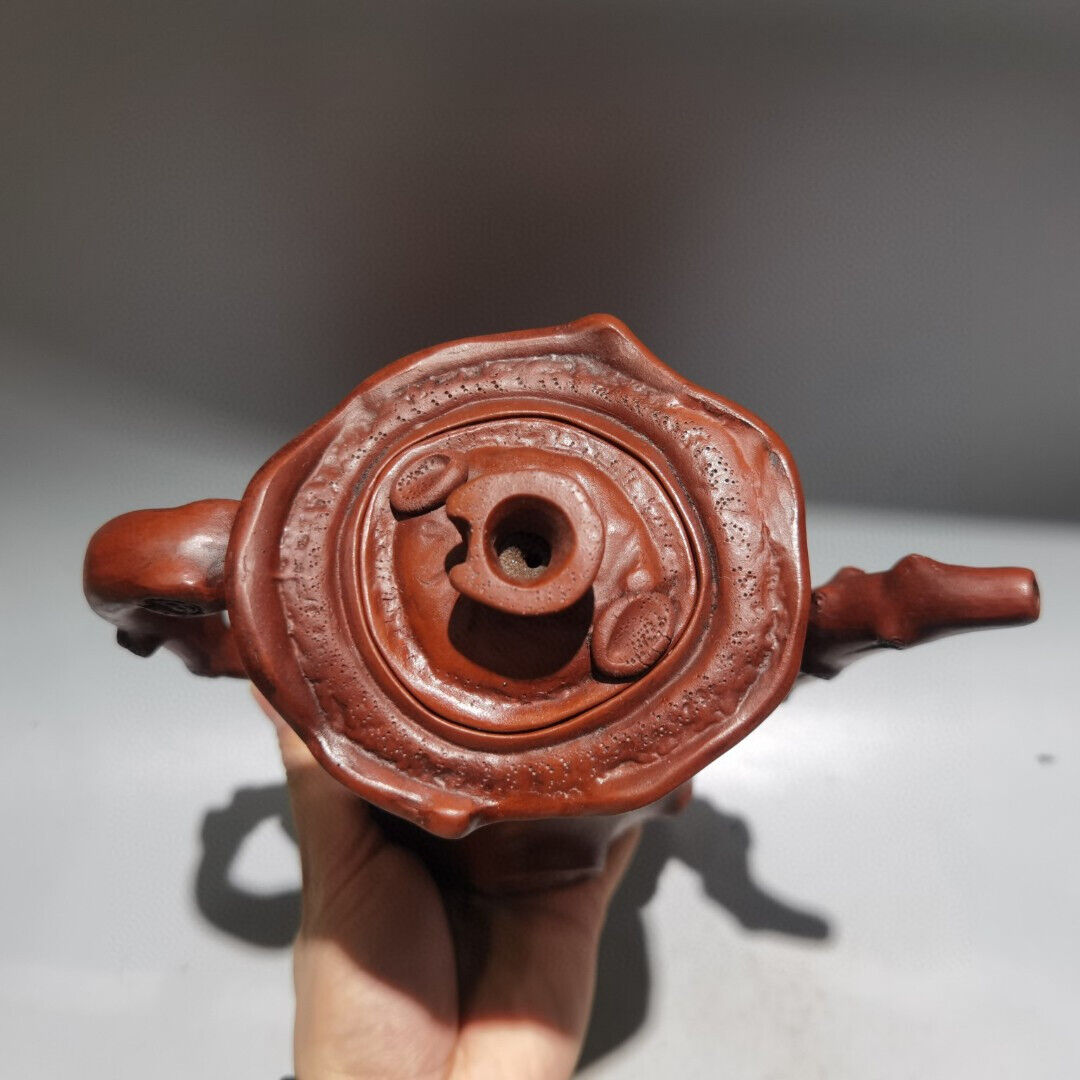 Chinese Yixing Zisha Clay Handmade Exquisite Teapot(树桩壶 低款:陈鸣远)