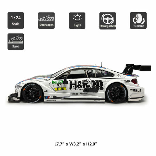 1/24 Scale BMW M4 DTM Diecast Model Car Toy Vehicle Boys Toys for Kids Gifts