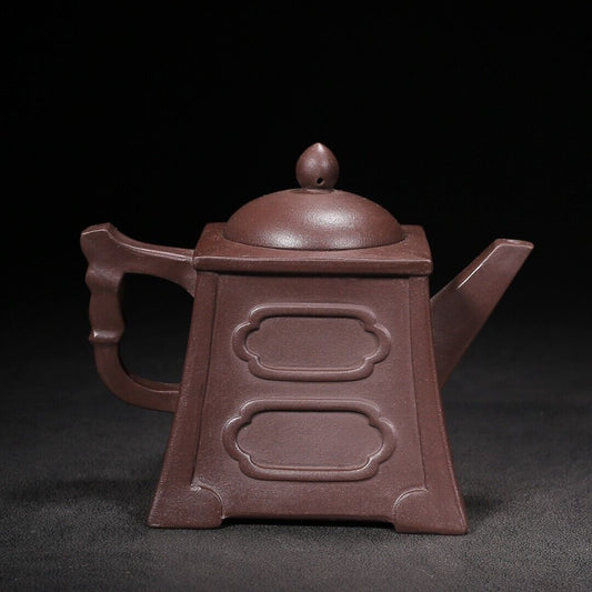l-0Chinese Yixing Zisha Clay Handmade Exquisite Teapot (宫壶 底款:顾景舟)