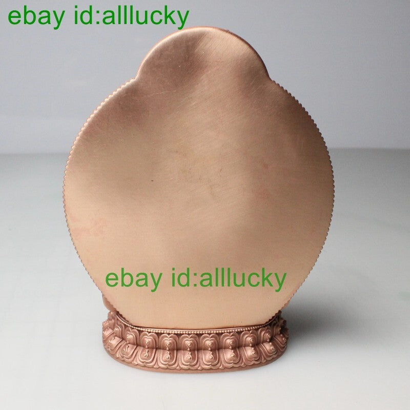 11cm Red Copper Carving Guhyasamaja Buddha Statue Tibet Akshobhyavajra