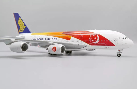 1:200 37CM JC Wings SINGAPORE AIRLINES AIRBUS A380 Plane Diecast Aircrarft Model