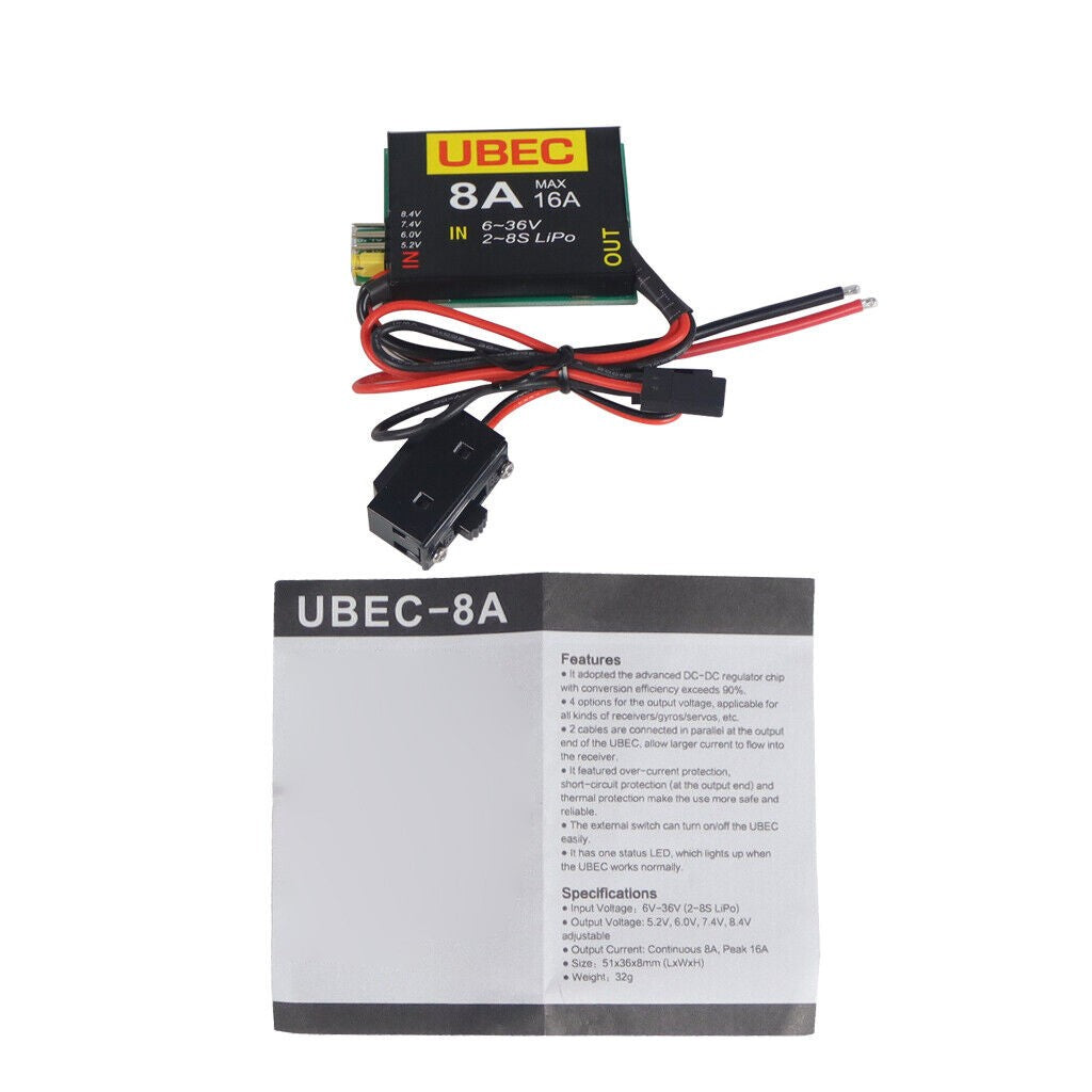 Parallel Output UBEC-8A 6V-36V 2-8s LiPo Individual Power Supply Module For FPV