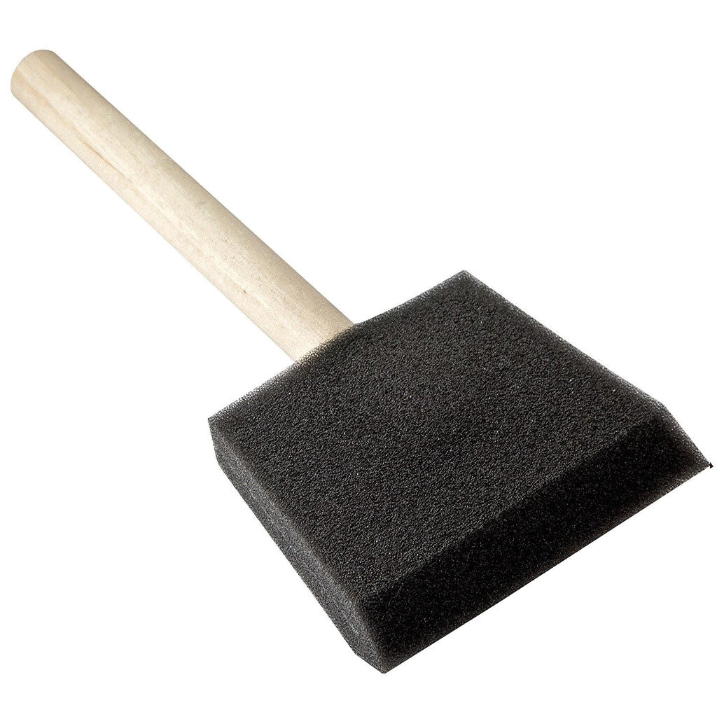 3" Polyurethane Foam Paint Brush with Wood Handle, Ideal for Paints & Varnishes