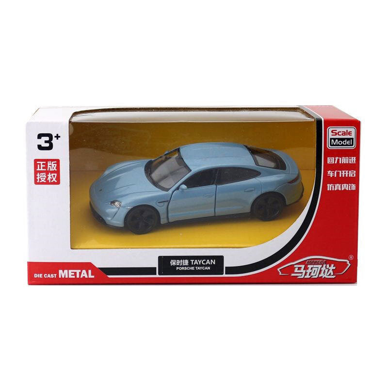 1:36 Porsche Taycan Turbo S Model Car Diecast Toy Vehicle Kids Toys Gifts Blue