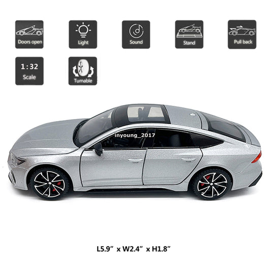1/32 Scale Audi RS7 Model Car Metal Diecast Toy Cars Boys Toys for Kids Gifts