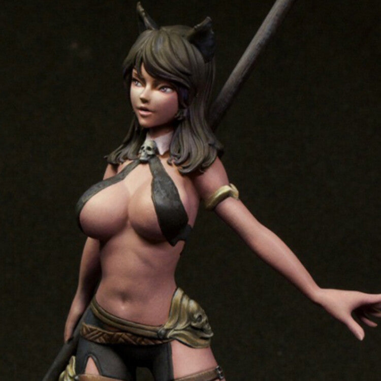 1/12 resin figures model Fantasy black cat death Unassembled Upainted