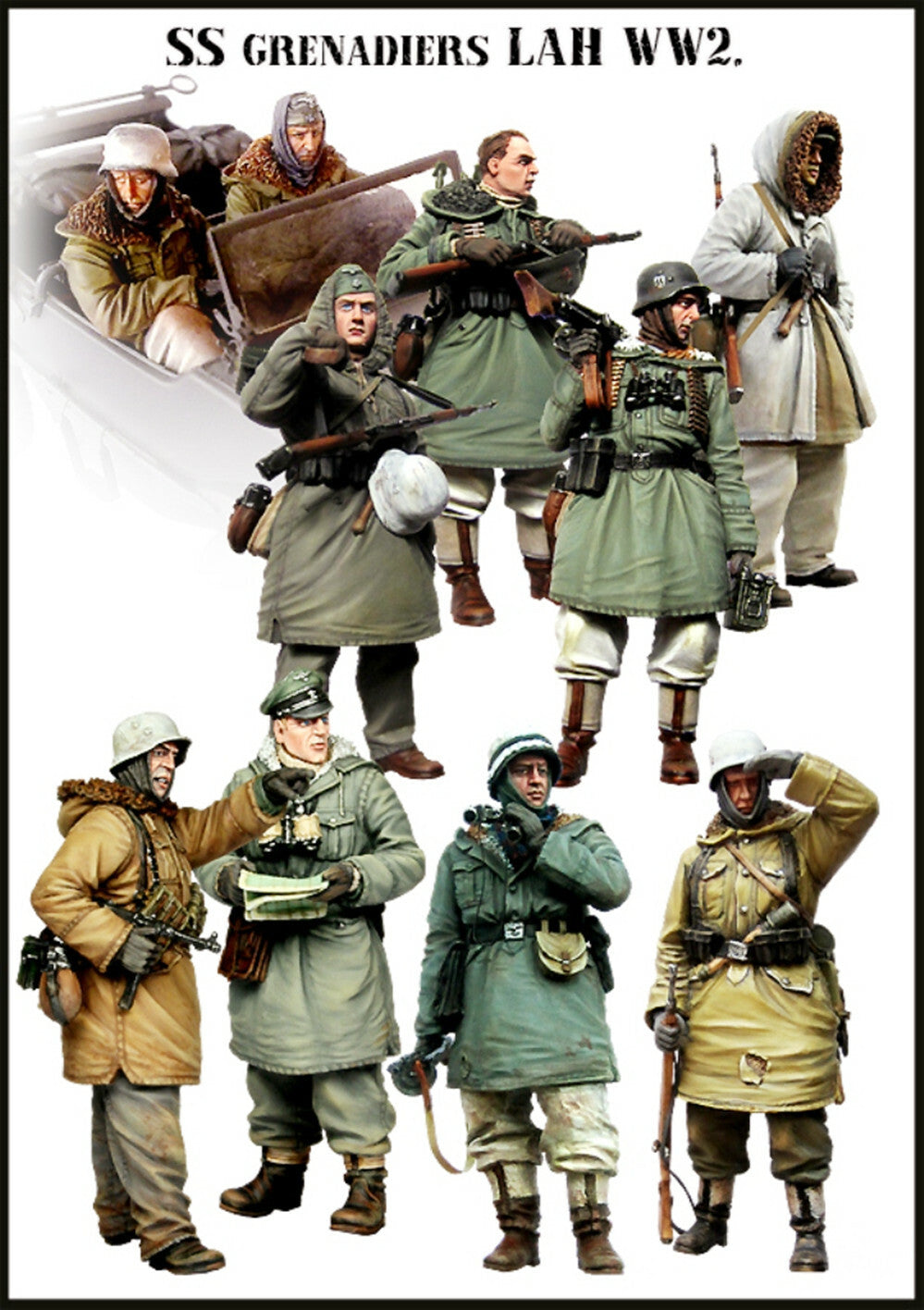 1:35 resin figure model 10 German soldiers Unassembled Unpainted