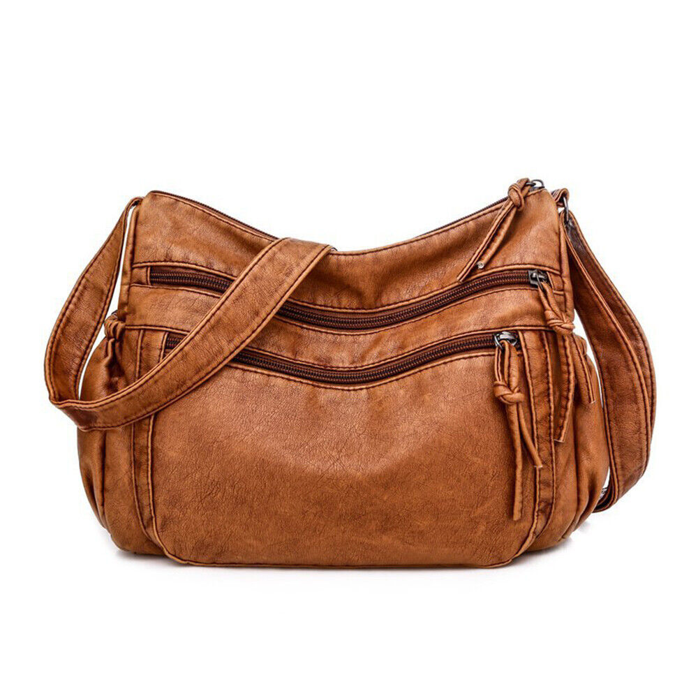 Vintage Women Handbag Tote Hobo Bag Soft PU Leather Crossbady Shoulder Bag Purse