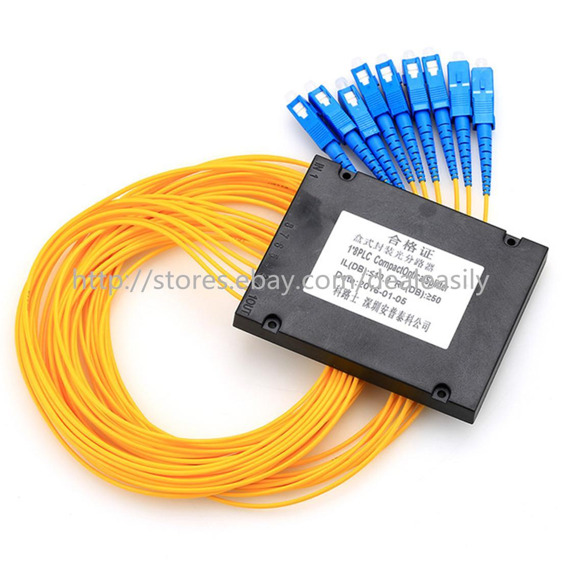 PLC Box Fiber Splitter 1 Points 8 Cassette Optical Splitter Fiber Telecommunicat