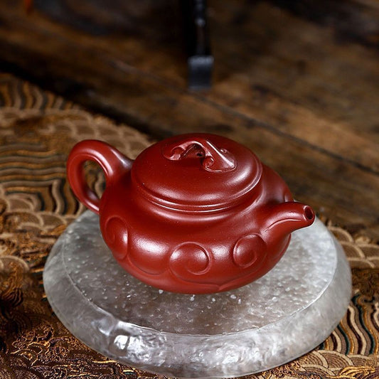 Yixing Zisha Teapot Handmade Dahongpao Clay Ruyi Tea Pot 200ml Kung Fu Tea