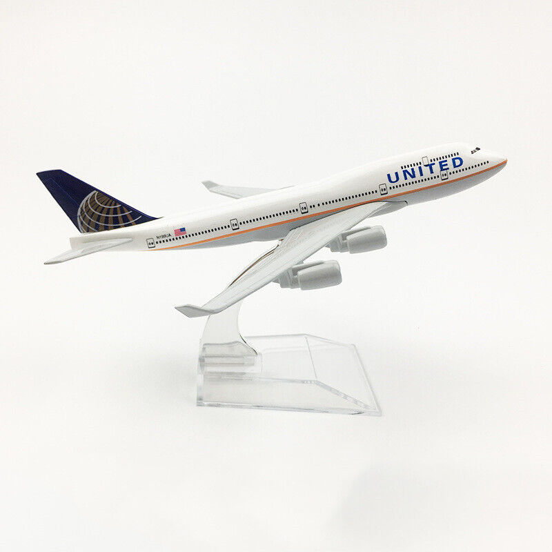 1:400 16cm United Airlines B747 Model Plane Alloy Simulation Airliner Ornaments