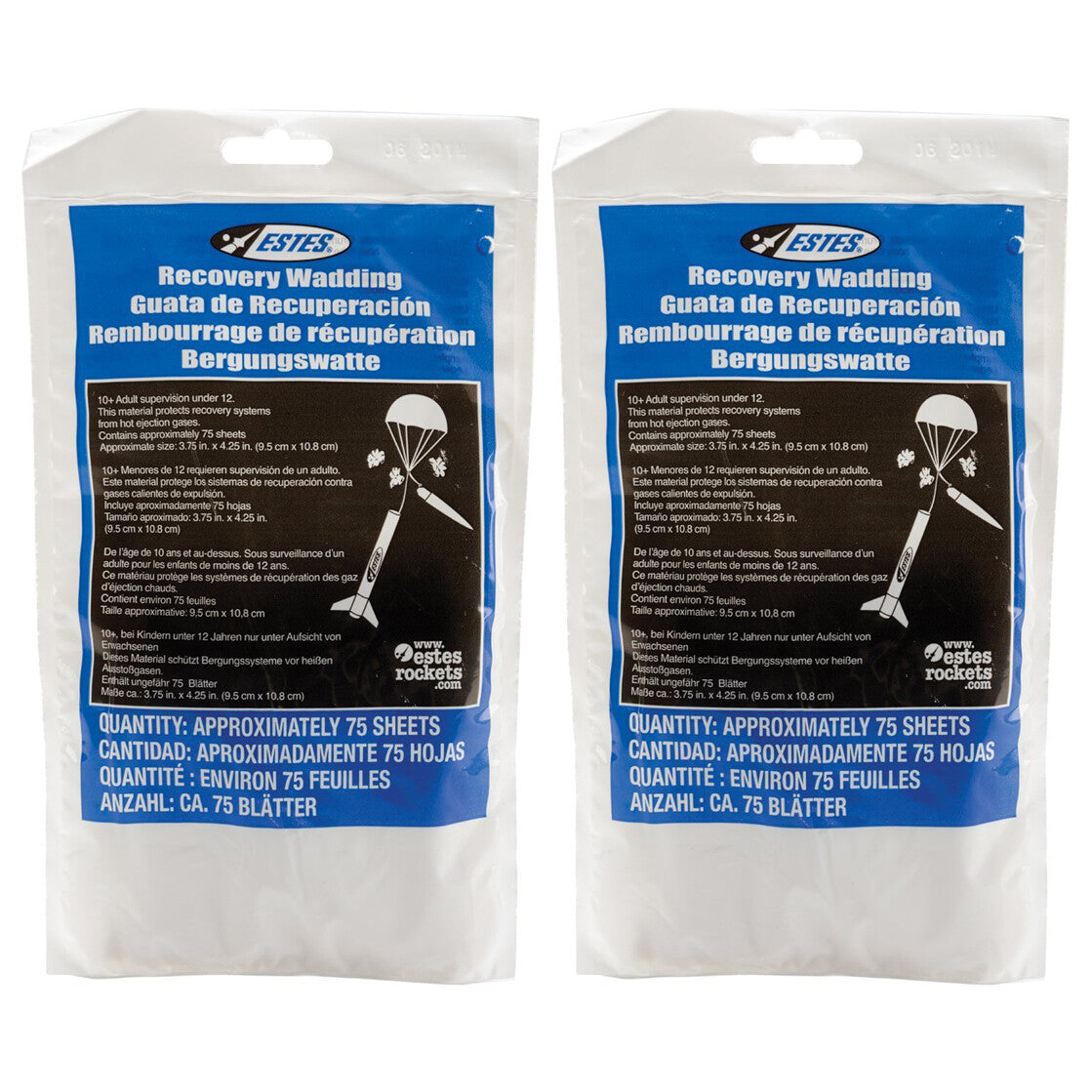 2 Pack Estes 2274 Recovery Wadding