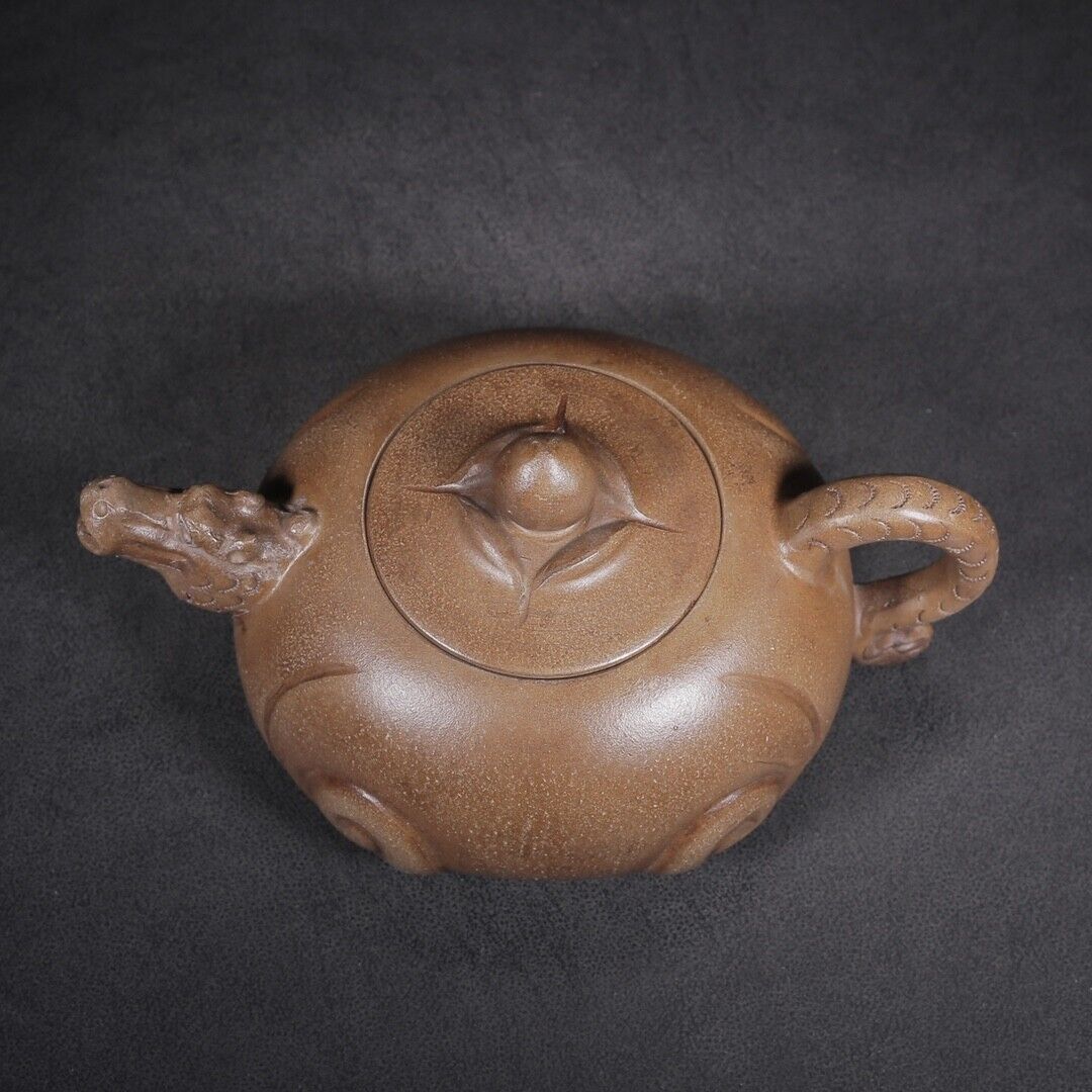 Chinese Yixing Zisha Clay Handmade Exquisite Teapot(龙头如意 底款:陈仲美)