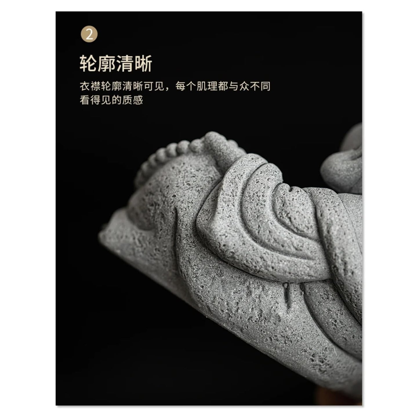 Maitreya Buddha Green Sandstone Tea Pet Ornament 6.2cm Tea Decoration Tea Play