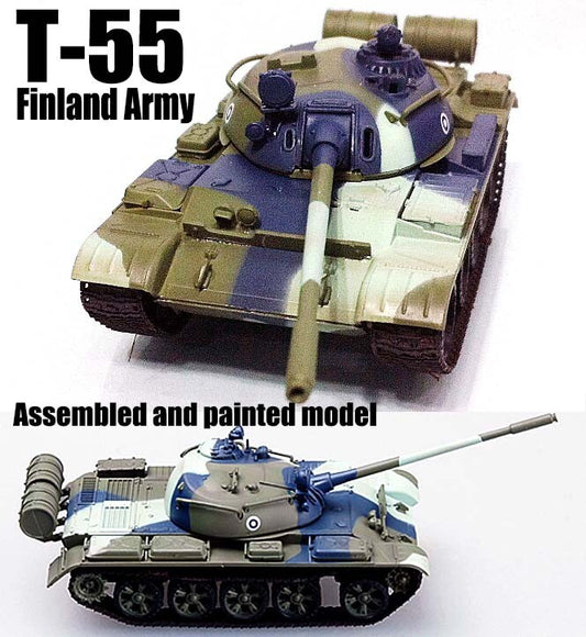 Finland army T-55 Russian tank 1:72 finished Easy Model