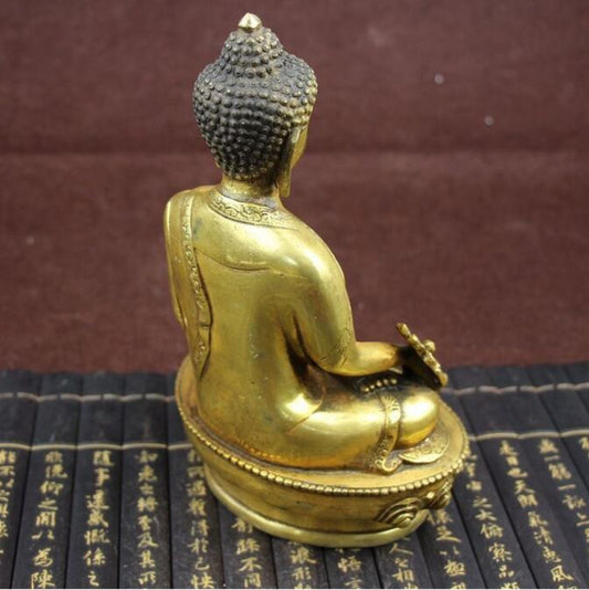 8 "Bronze Statue Large Tibetan Bronze Medicine Buddha Decorative Crafts