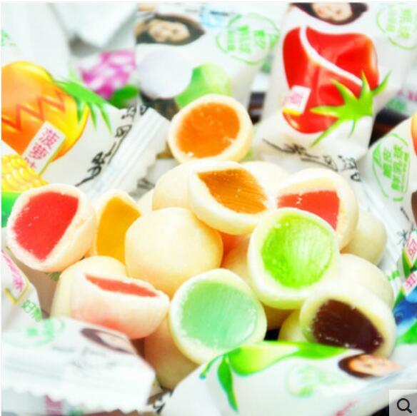 Multi Tastes Stuffed Soft Candy, Crispy Fresh Milk Balls Candy, Chinese Food