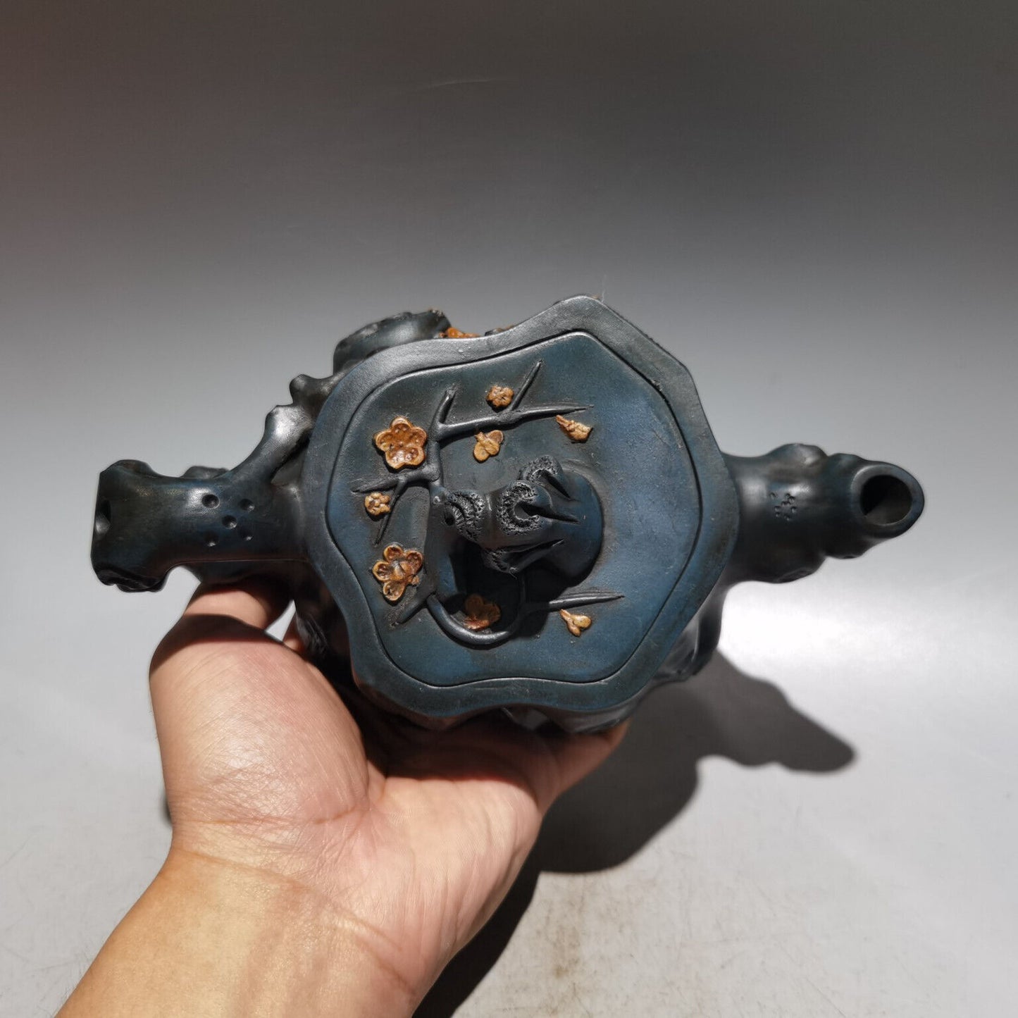 Chinese Yixing Zisha Clay Handmade Exquisite Teapot(树桩壶 底款:时大彬)
