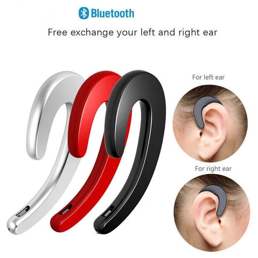 Wireless Bone Conduction Bluetooth Handsfree Earbud For Smart Phone Cell
