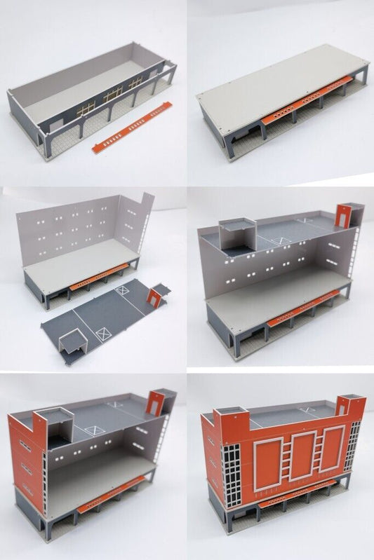 1/150 Scale Buildings Railroad Modern Commercial Orange Shopping Mall Model A1