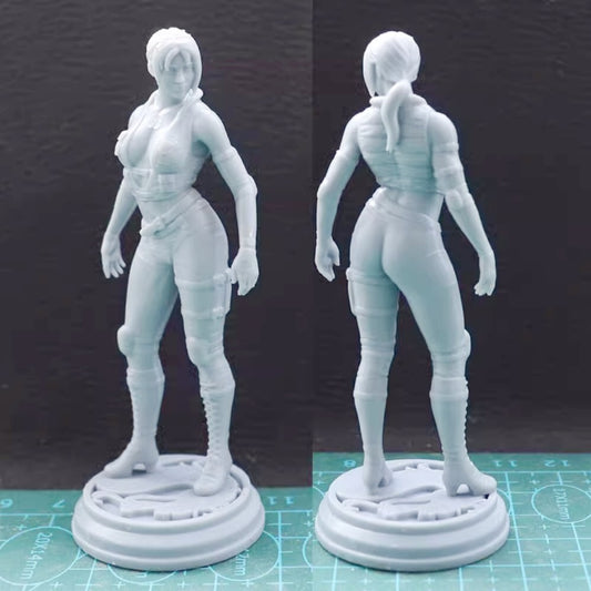 1/24 resin figure model 3D printing of fantasy female warriors Unassembled