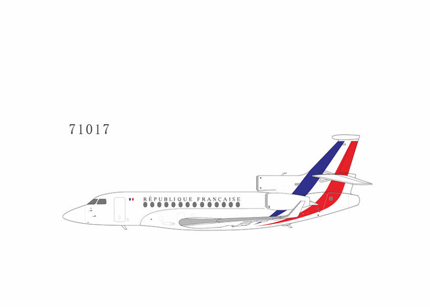 1:200 NG Model REPUBLIOUE FRANCAISE Dassault Falcon 7X Airplane Diecast Model