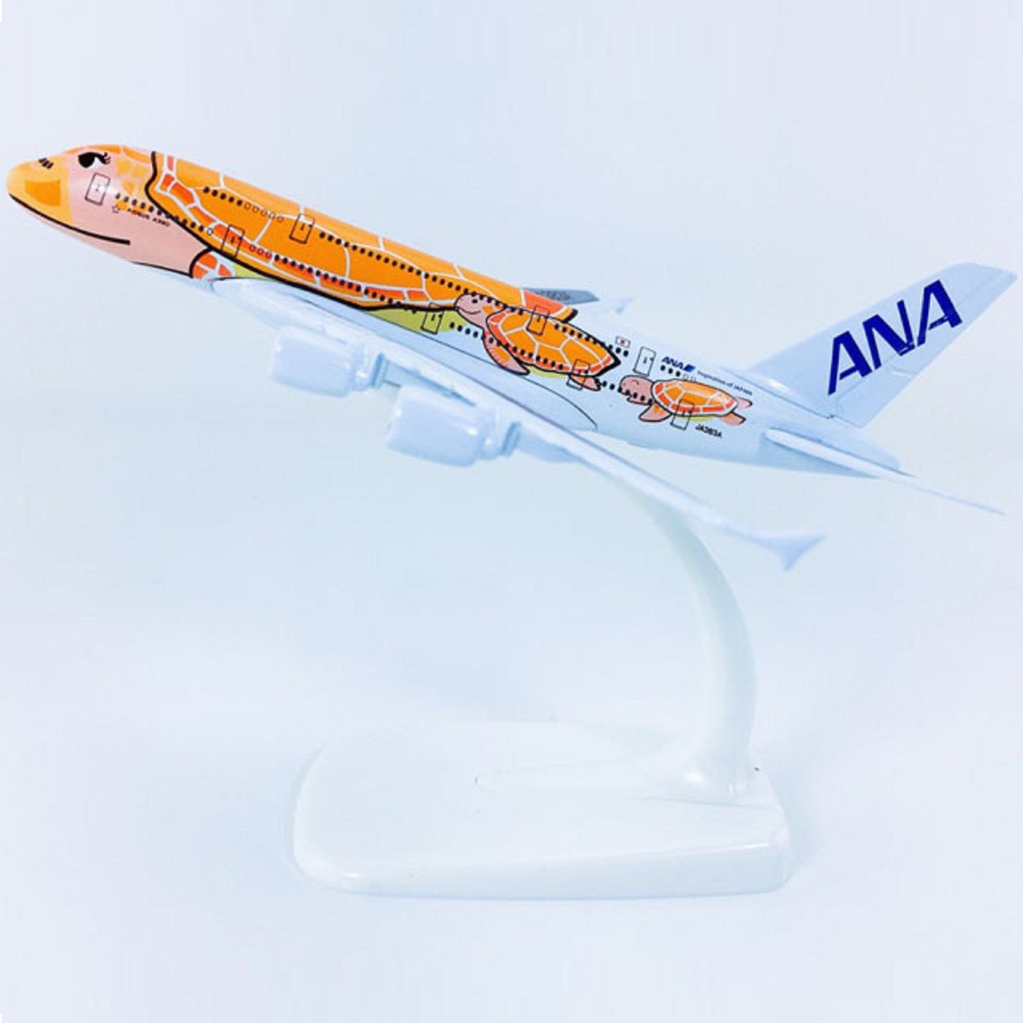 New 1:500 Scale Orange ANA Sea Turtle Painting A380 Alloy Plane Aircraft Model
