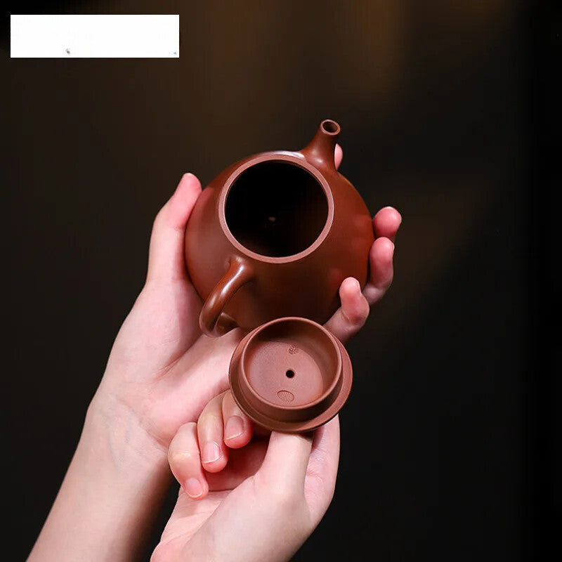 Yixing Purple Clay Teapots Handmade High Stone Spoon Pot Raw Ore Mud Tea Kettle