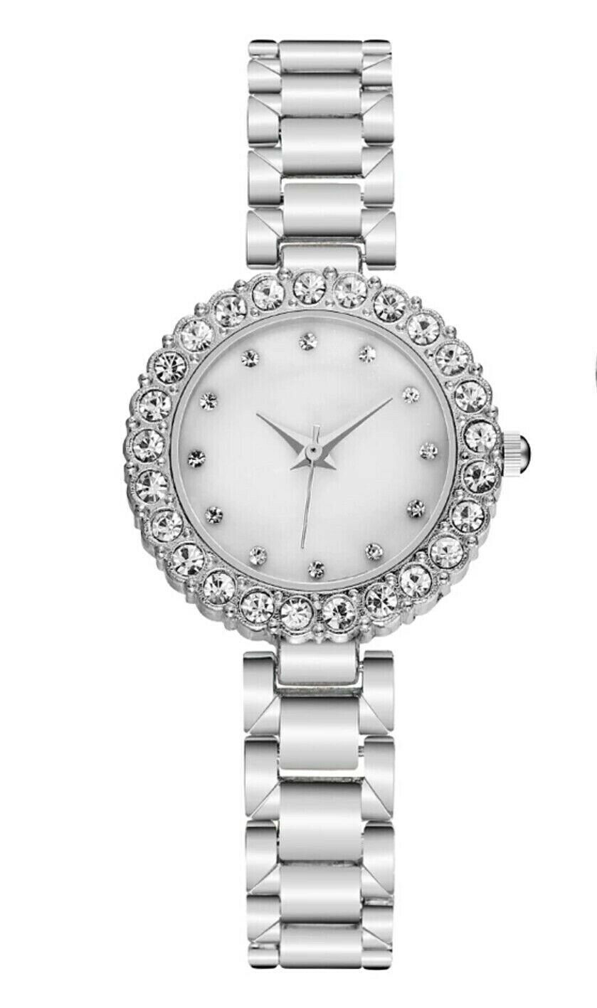 Reloj Para Mujeres Con Diamantes de Fantasia Simulado Cuarzo Pulsera Romantica